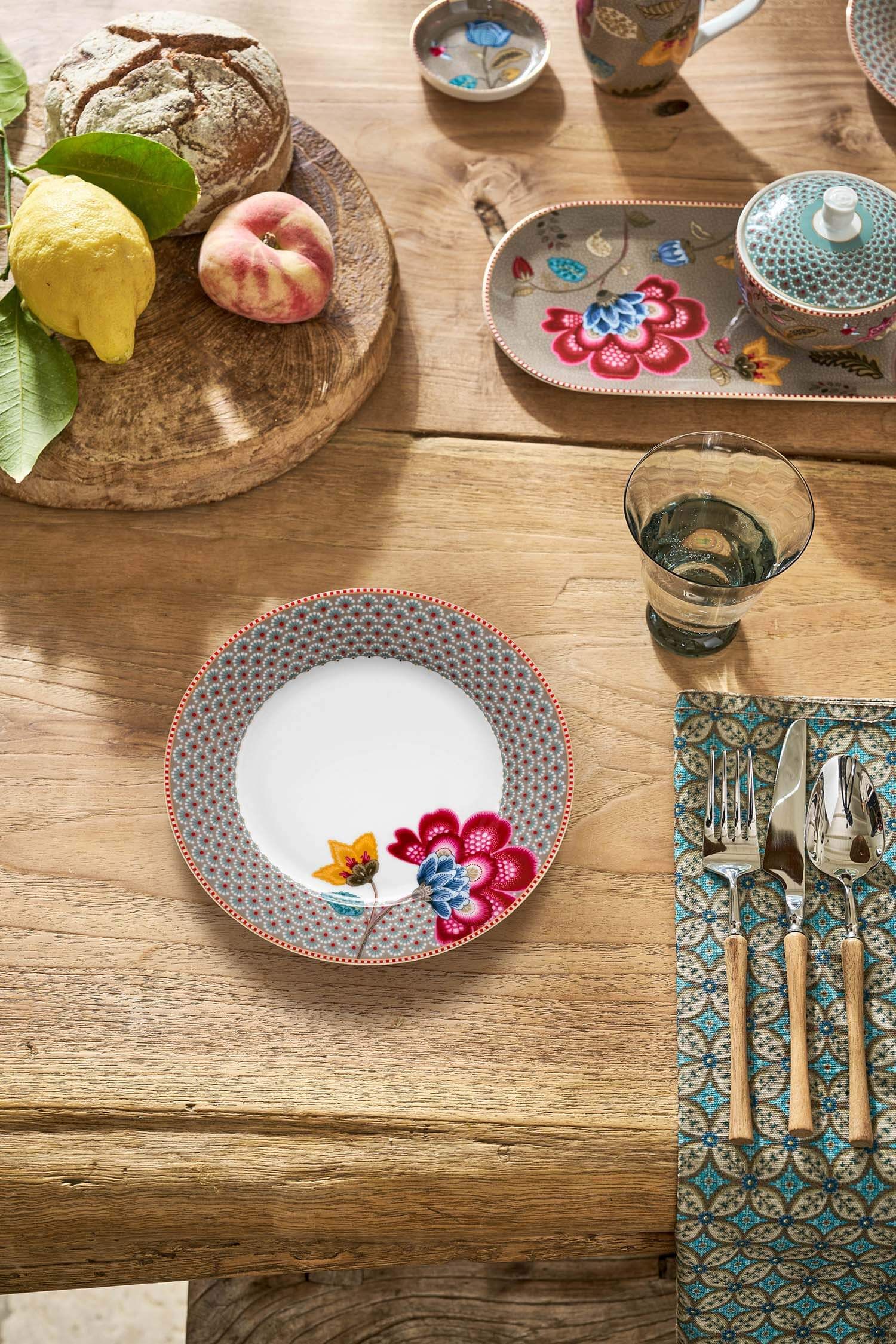 Frühstücksteller Blooming Tales Khaki 23cm