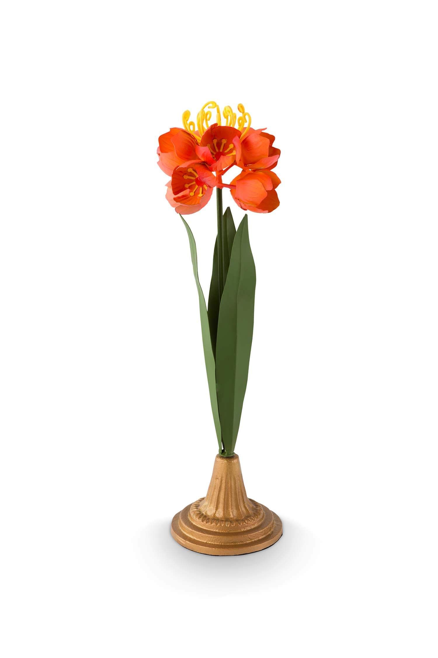 Deco Flower Metal Orange 40cm
