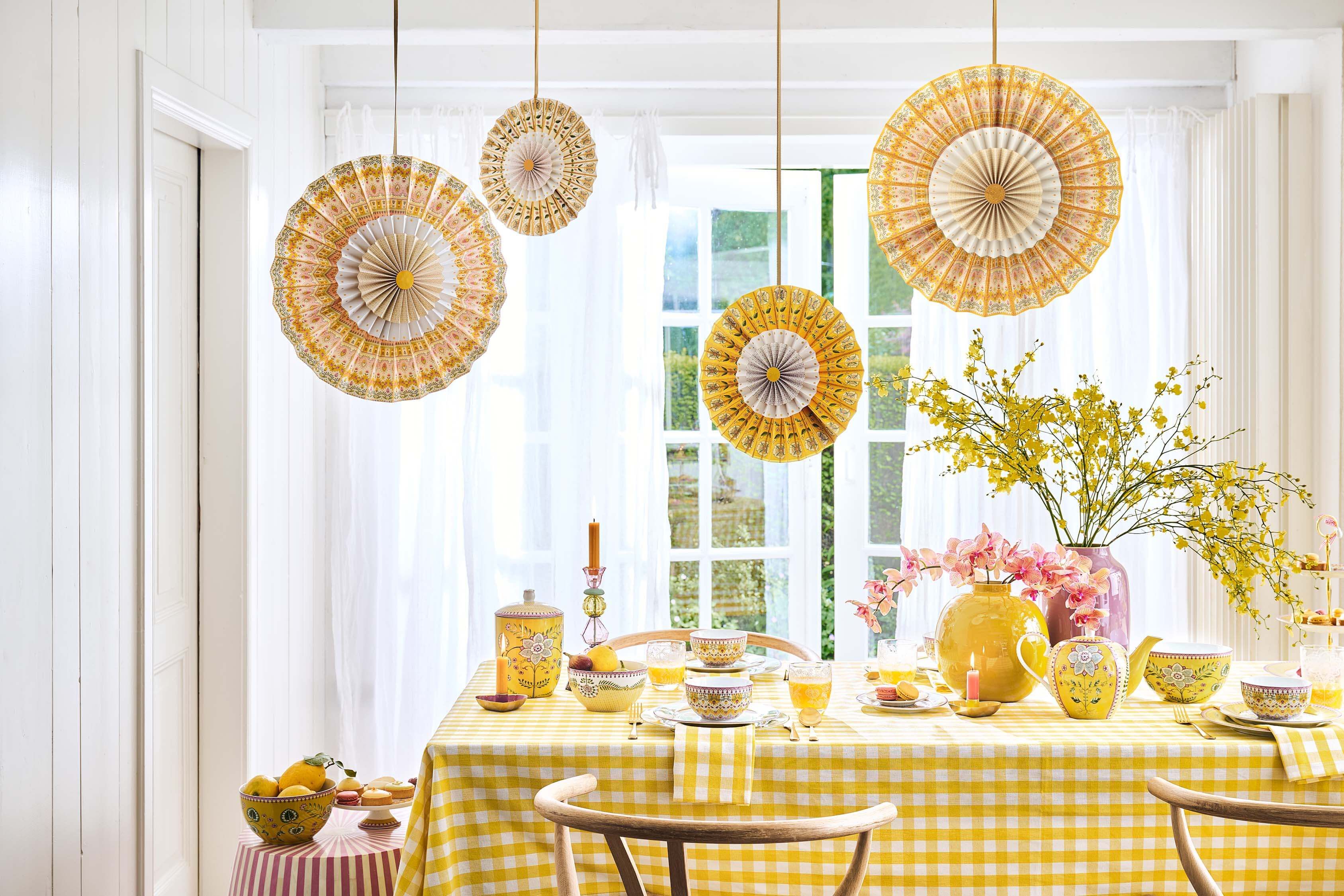 Rosettenpapier Geel 35cm