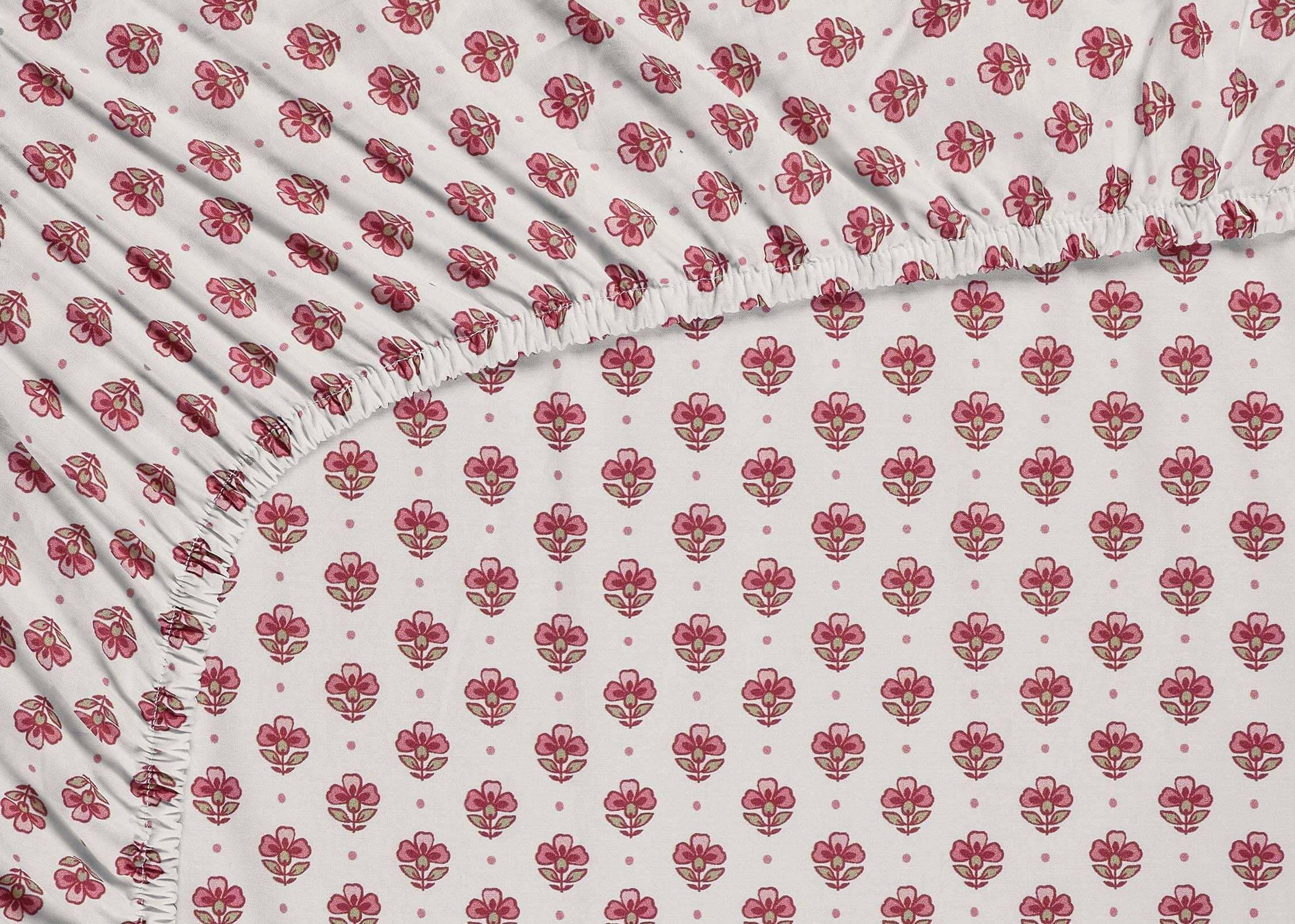 Fitted sheet Jaipur Flower Light Pink