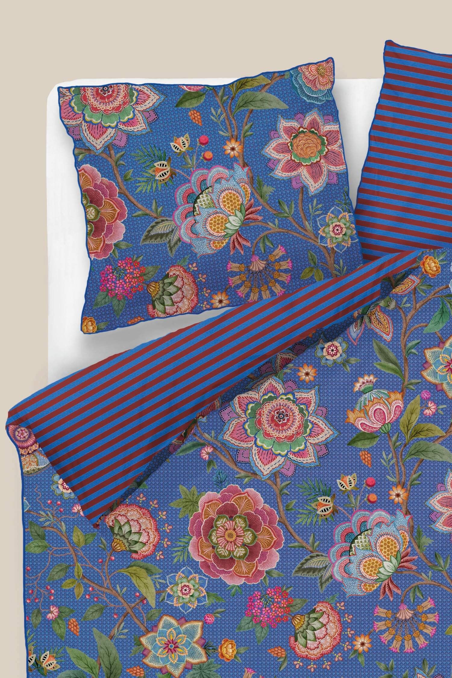 Pillowcase Bombay Bold Dark Blue