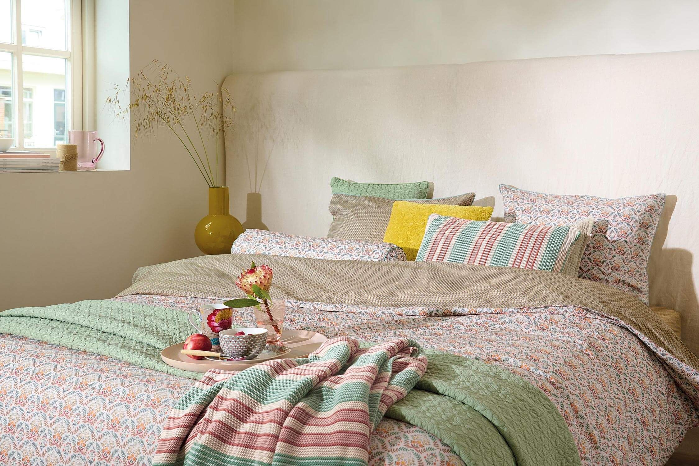 Throw Bonsoir Combistripe Green