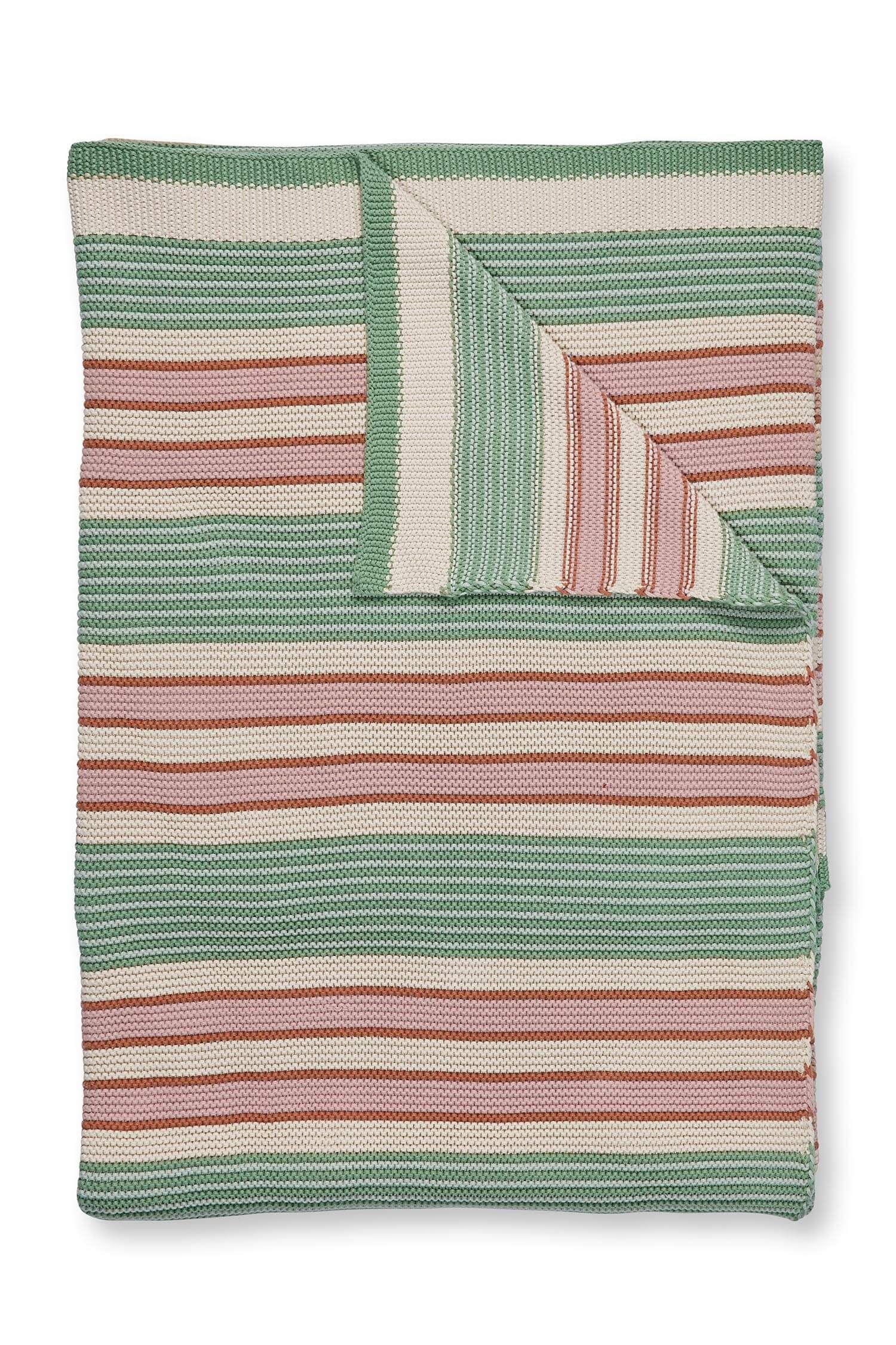 Throw Bonsoir Combistripe Green
