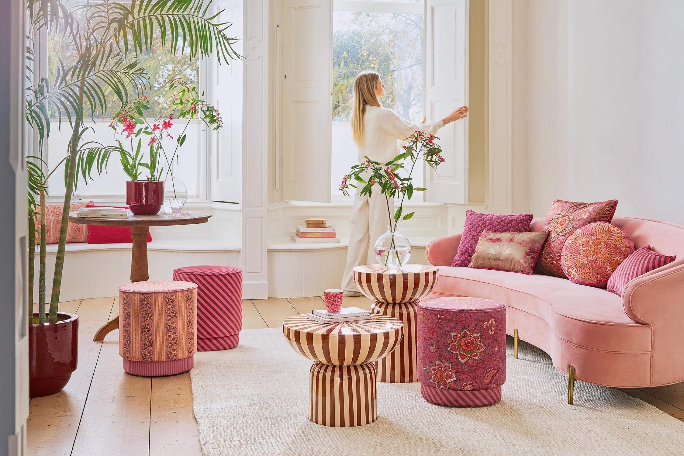 Hocker Rosa Rani Rosa