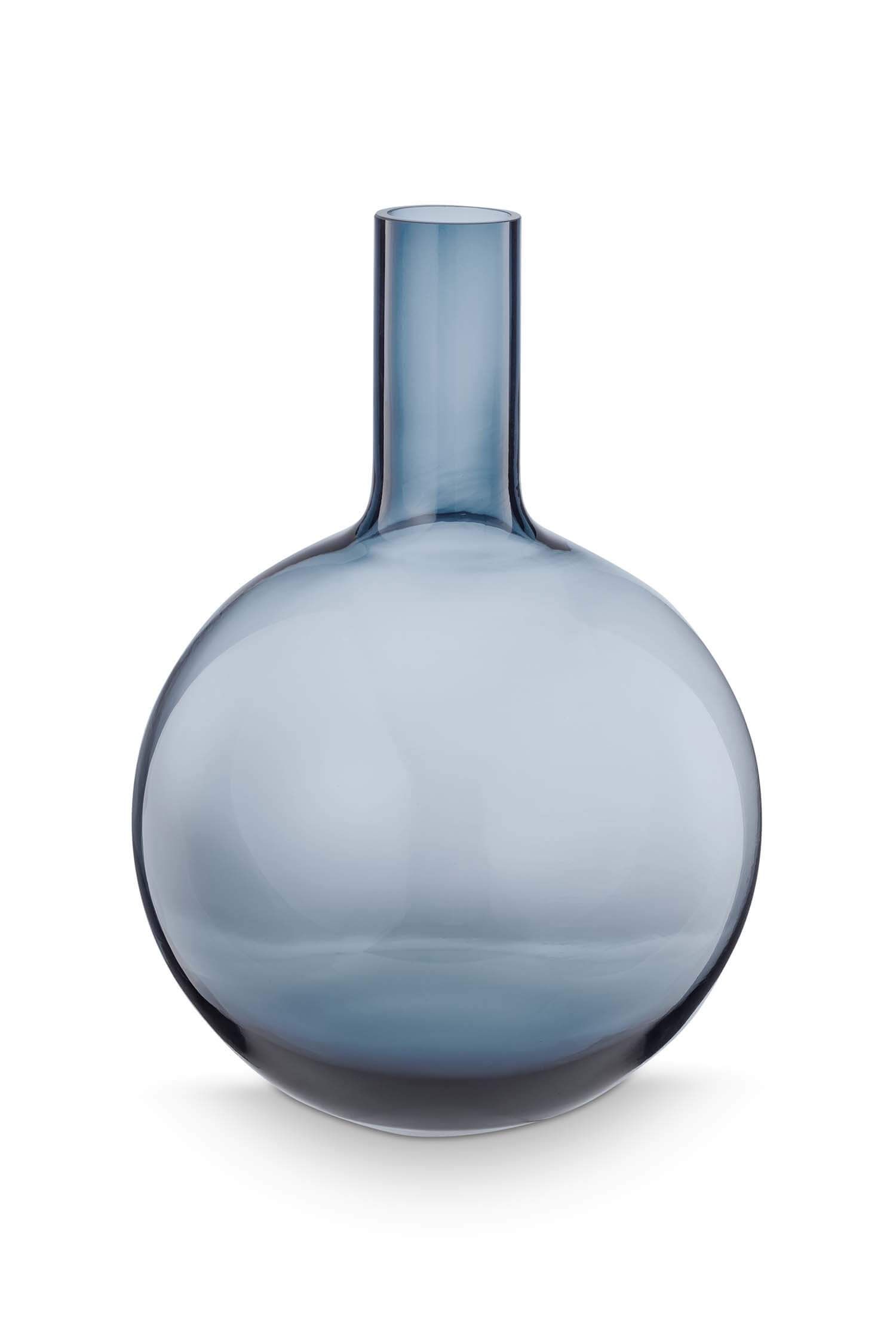 Vase Verre Bleu 35cm