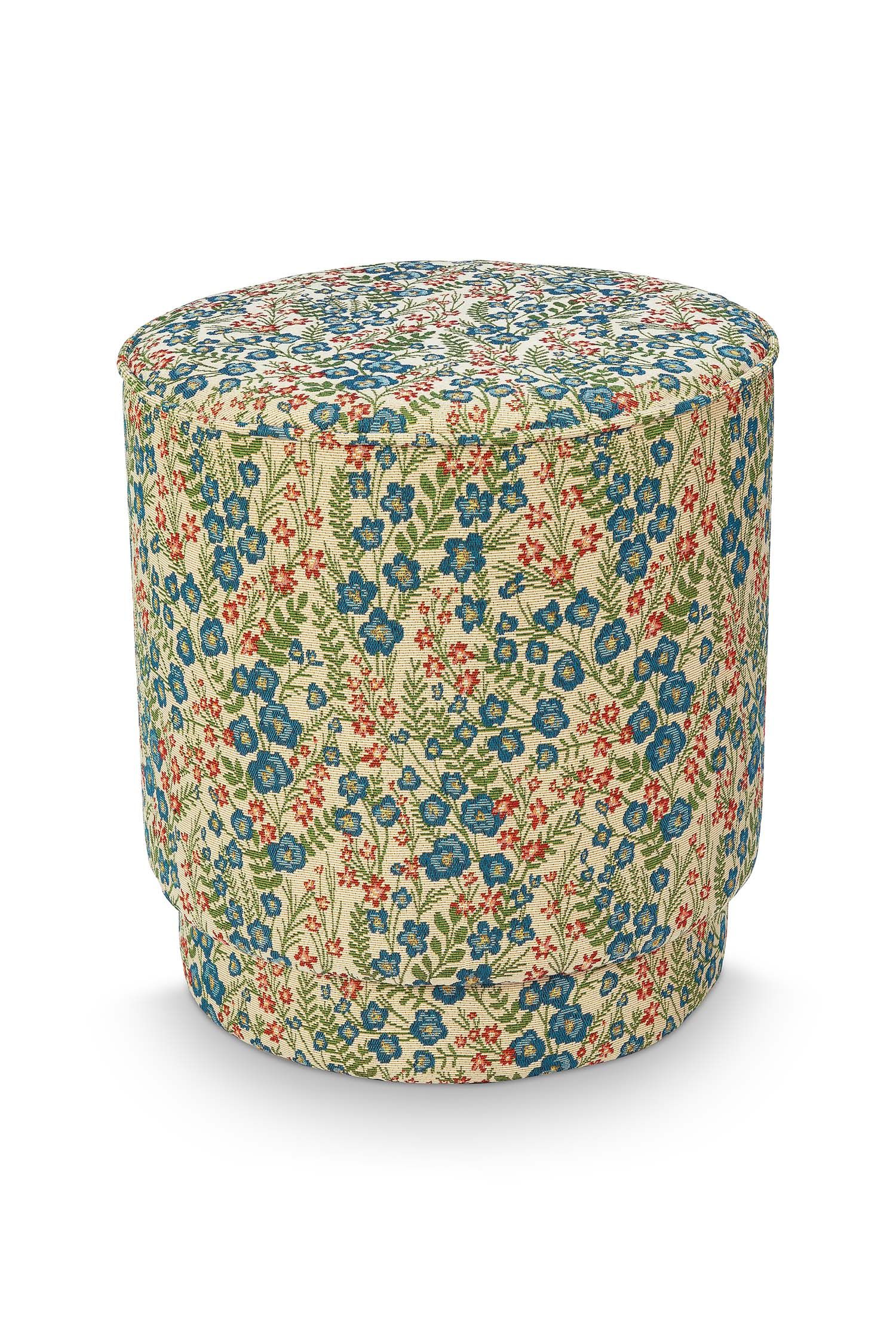 Hocker Poppy Jacquard Blau