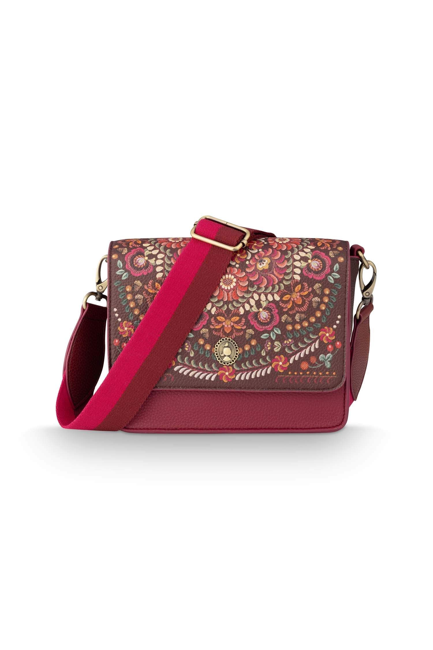 Schultertasche Fenna Klein Il Ricamo Rot