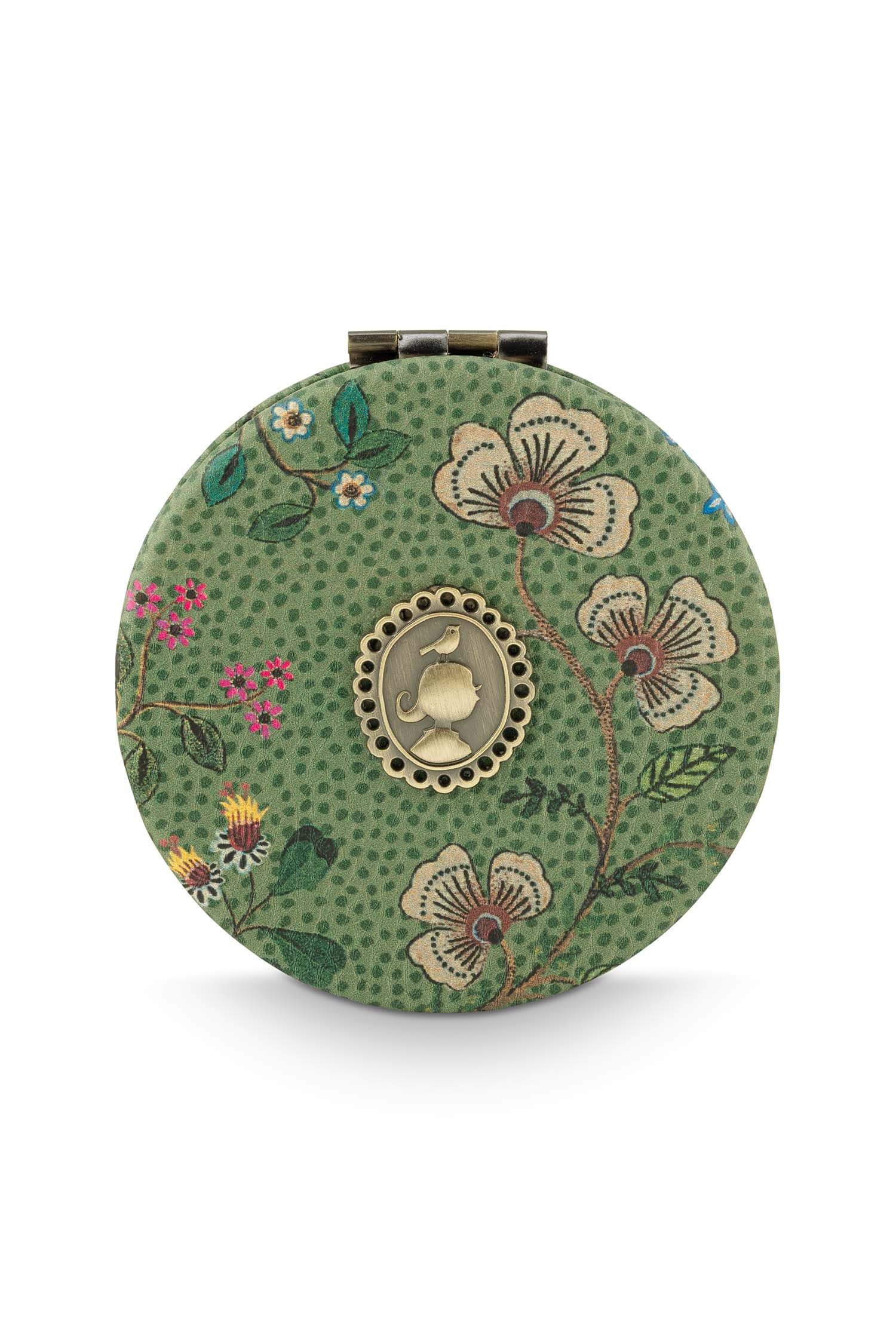 Taschenspiegel Mini Flora Bangelore Grün