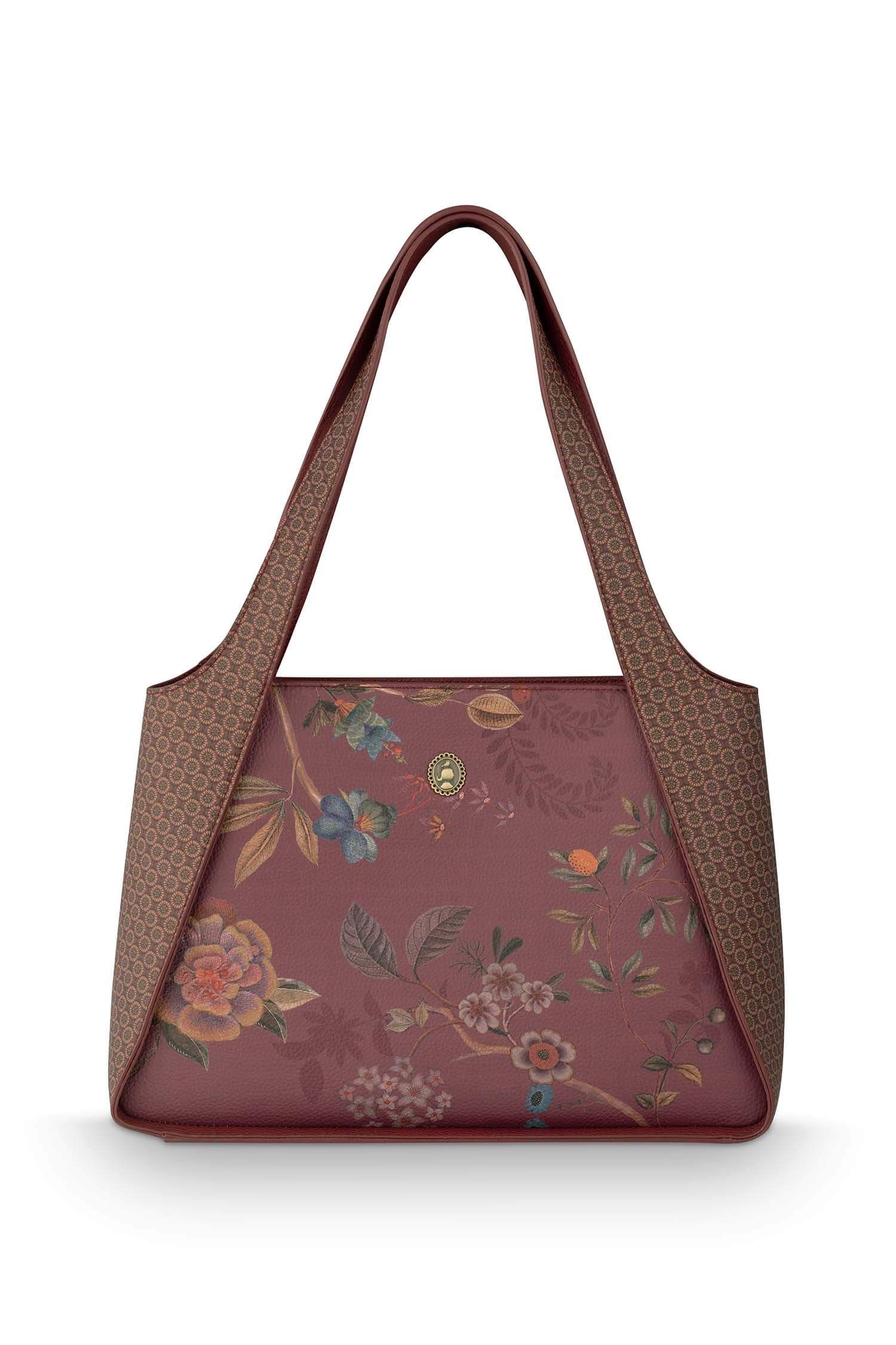 Schoudertas Filou Medium Bodhi Flower Rood