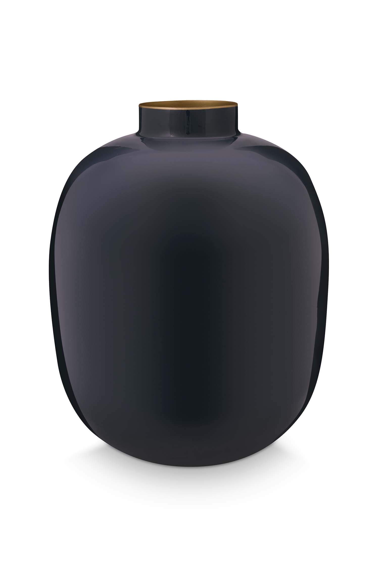 Vase Metall Mittelblau 32cm