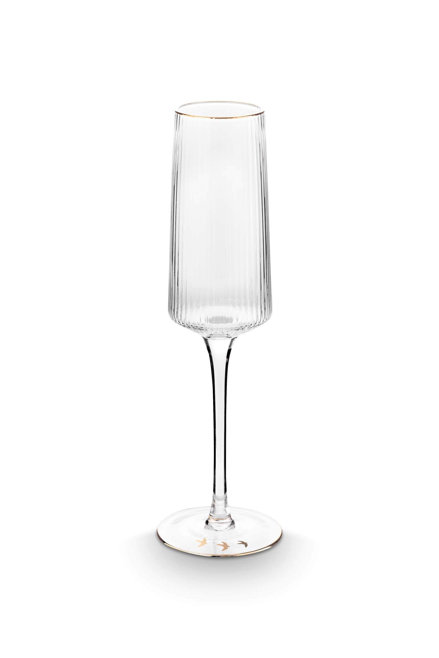 Verre à Champagne Côtelé Or