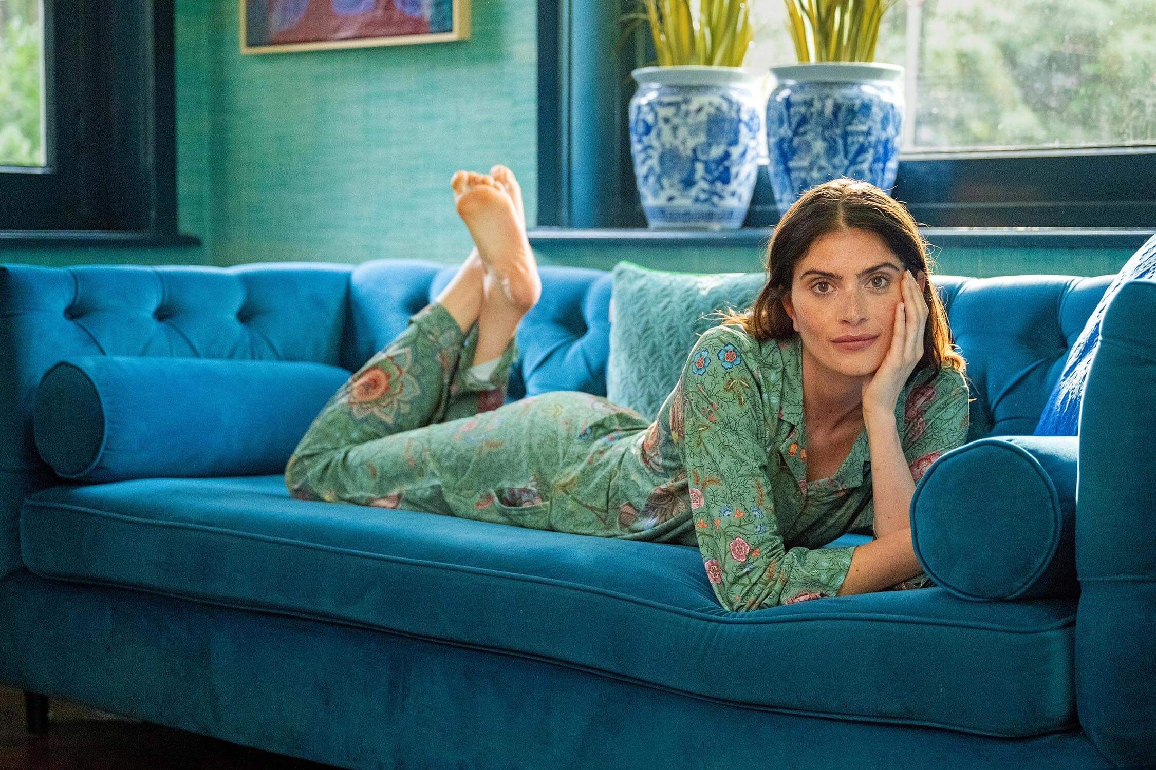 Belin Lange Broek Mumbai Morning Groen