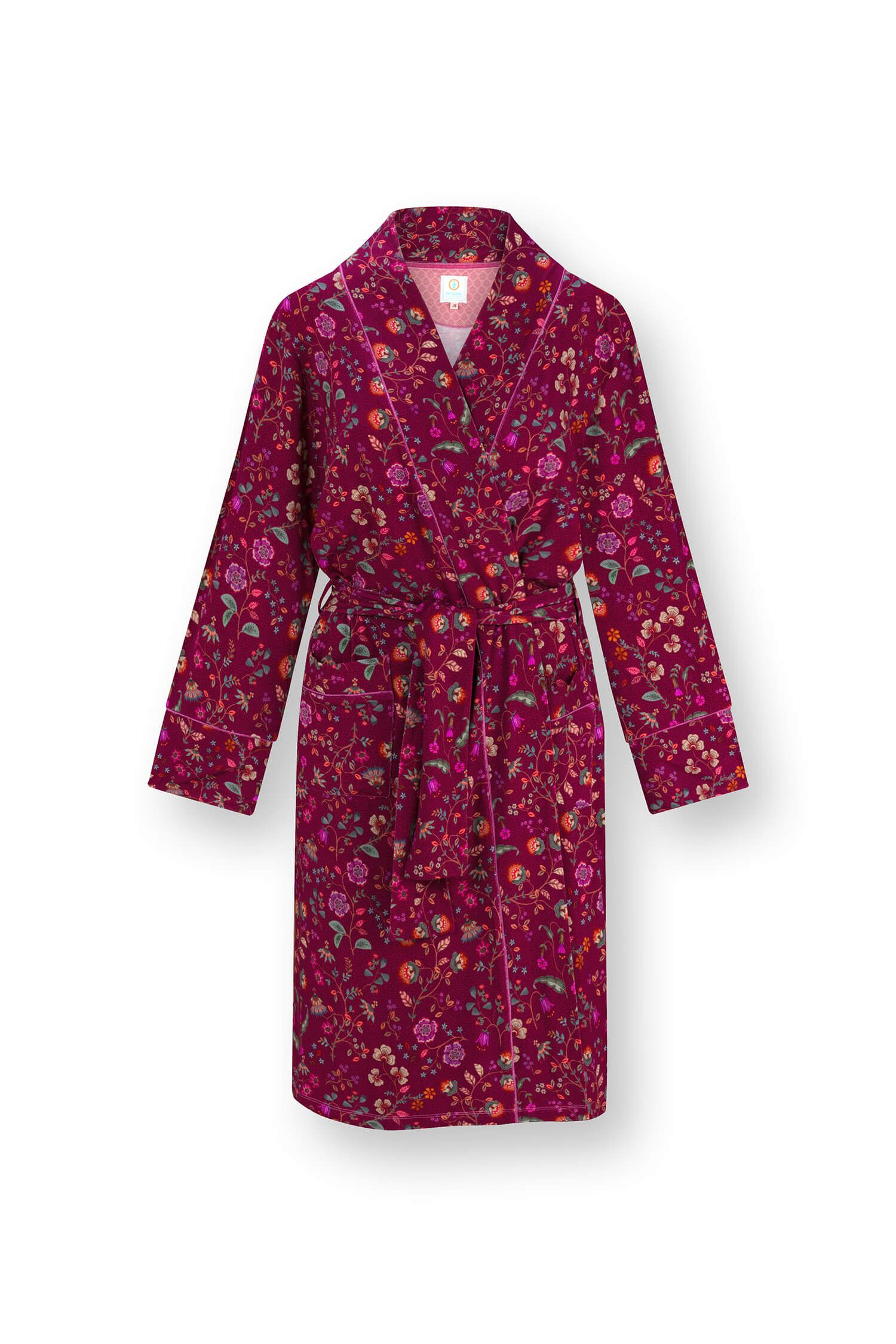 Nisha Kimono Flora Bangalore Dark Pink