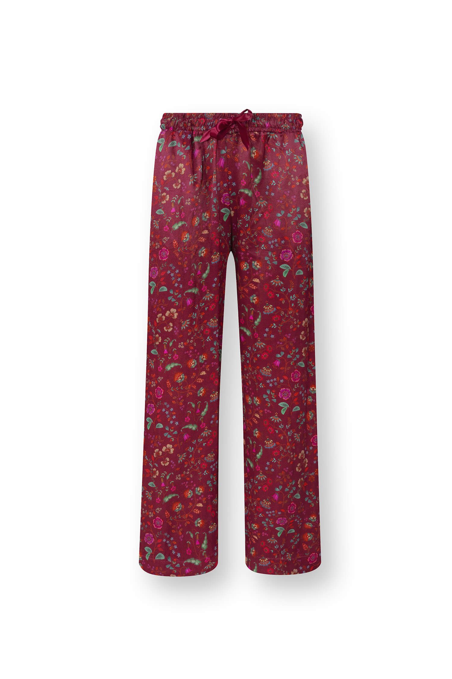 Bente Lange Broek Flora Bangalore Donkerroze
