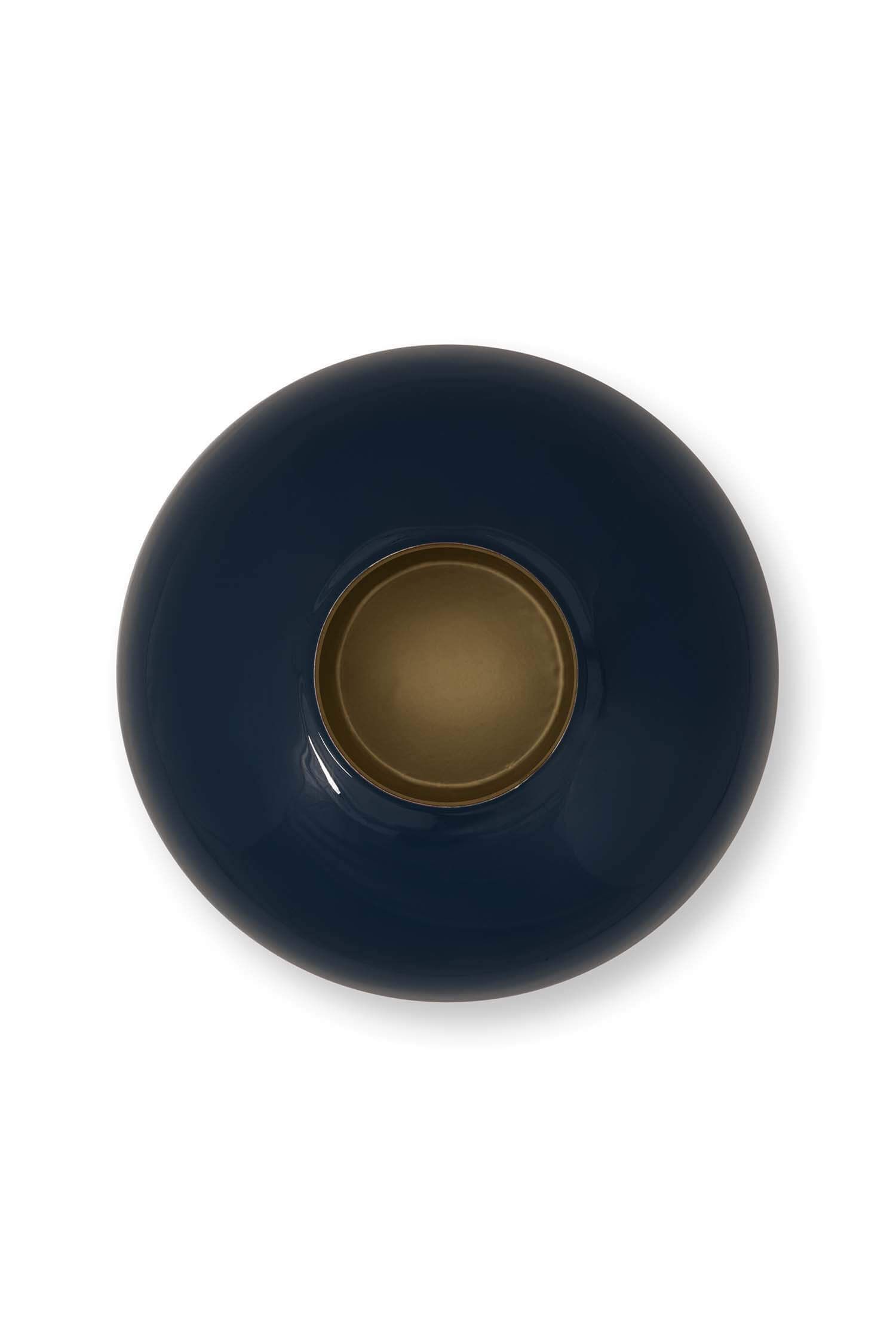 Vase Metall Mittelblau 32cm