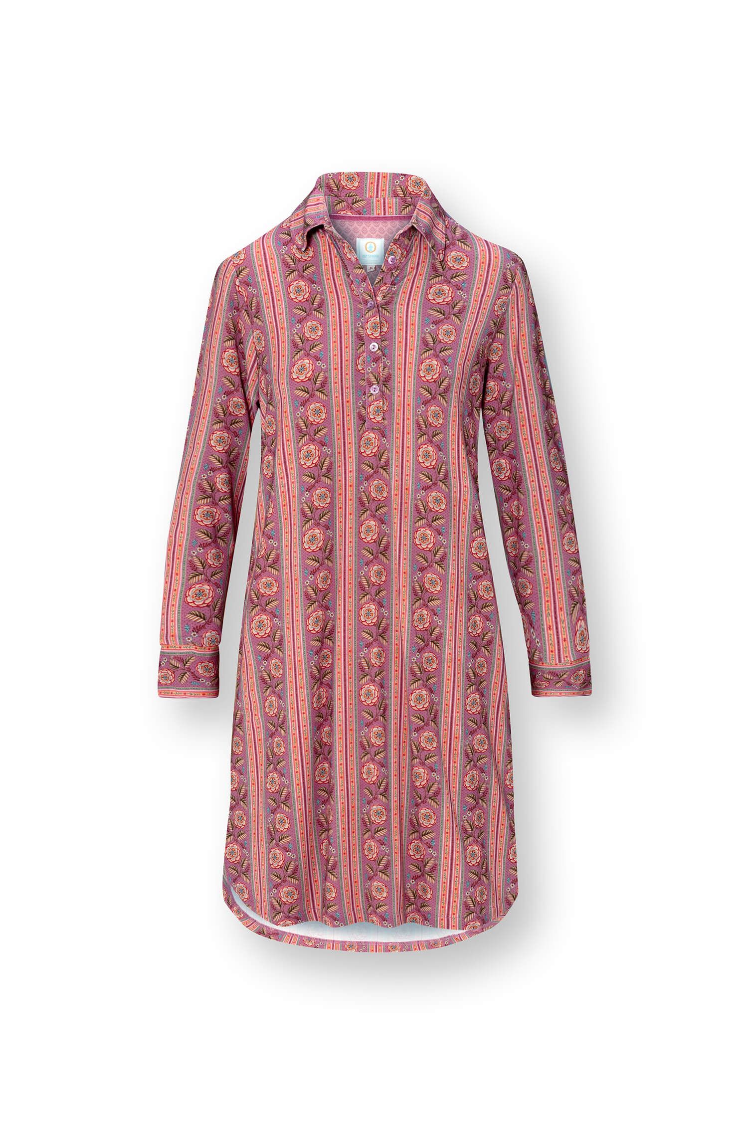 Daaltje Nachthemd Lange Mouw Rosa Rani Roze