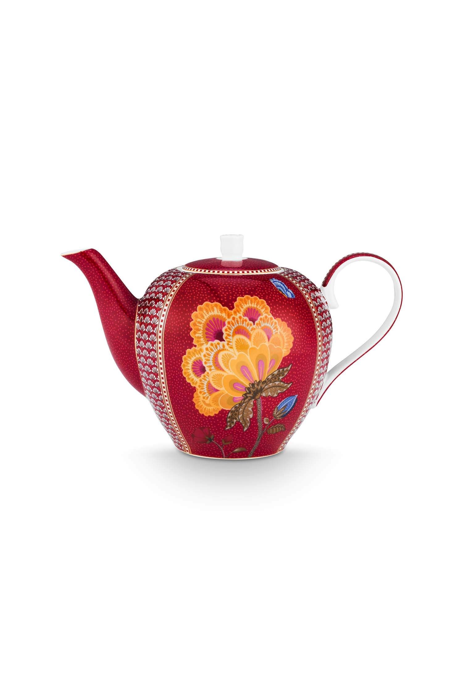 Theepot Groot Blooming Tales Fantasy Donkerrood 1.6L