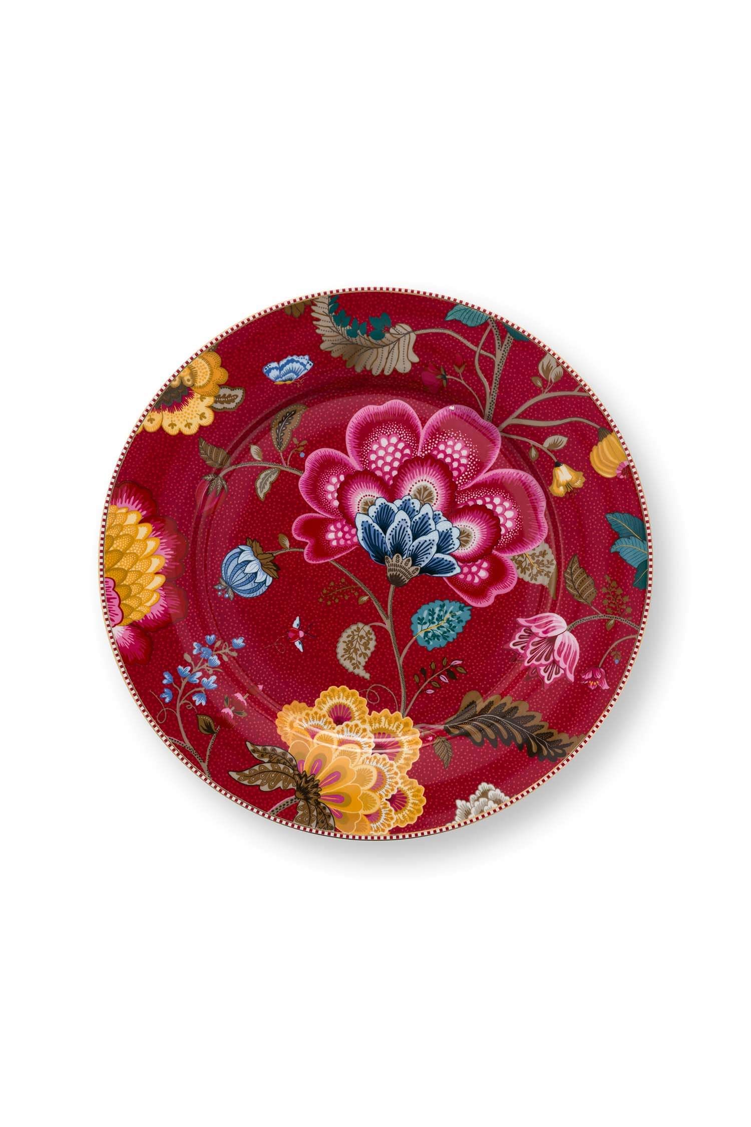 Onderbord Blooming Tales Fantasy Donkerrood 32cm