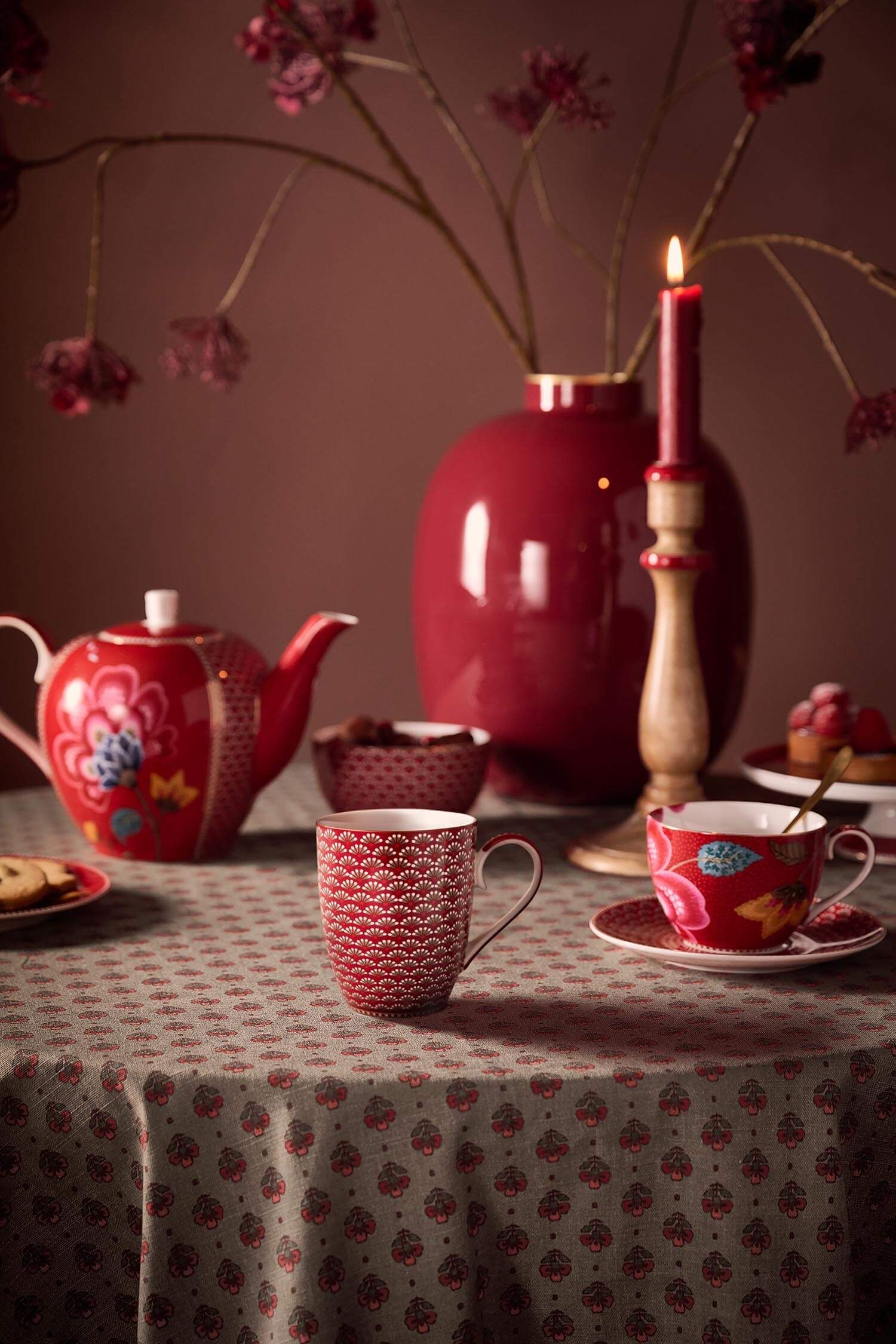 Mug Blooming Tales Rouge Foncé 365ml