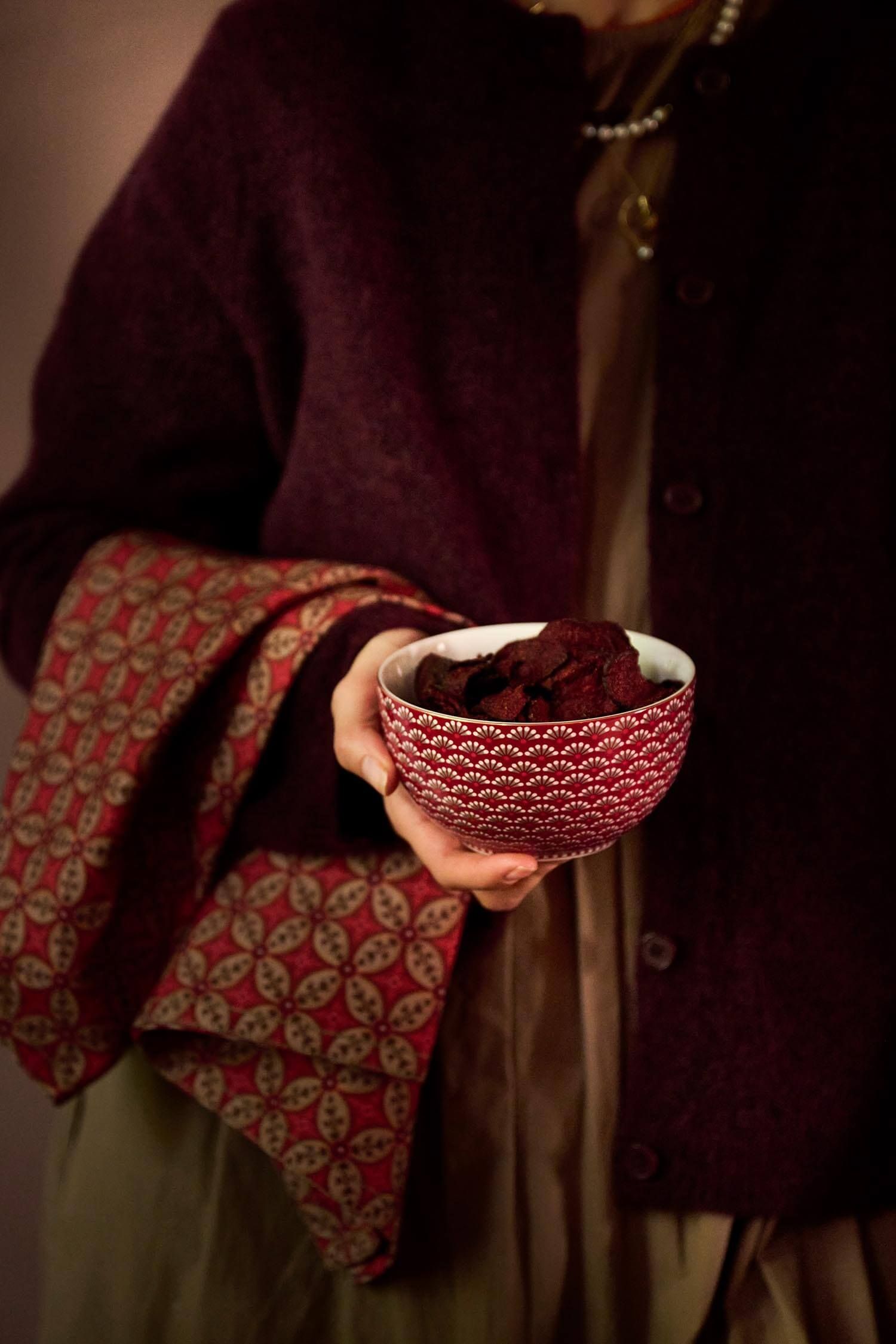 Bowl Blooming Tales Dark Red 12cm