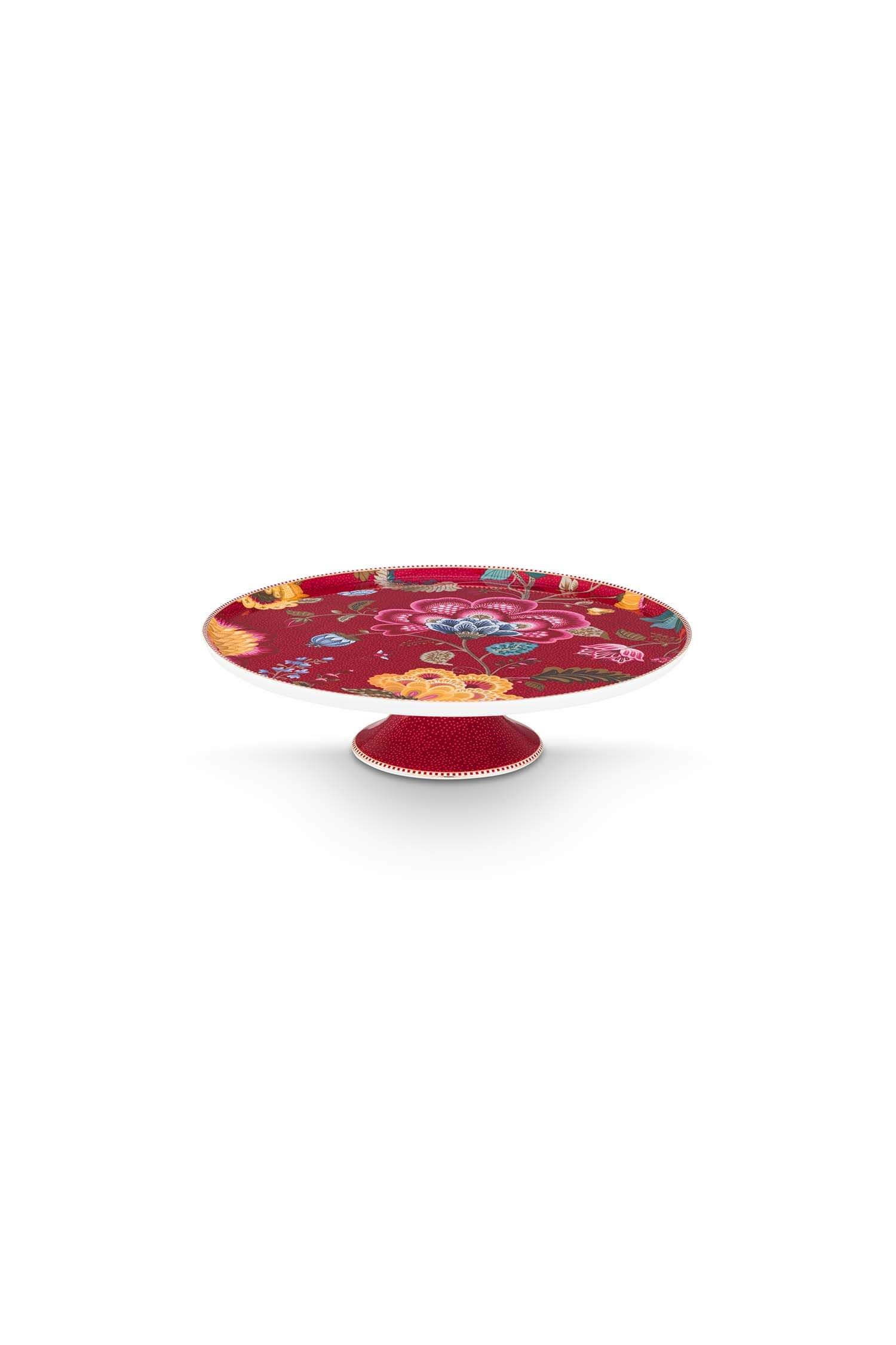 Taartplateau Blooming Tales Fantasy Donkerrood 30.5cm