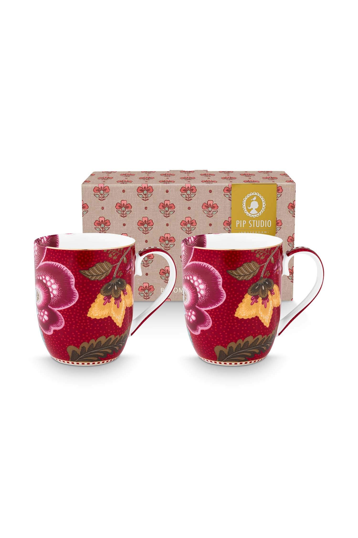 Set/2 Mokken Blooming Tales Fantasy Donkerrood 200ml