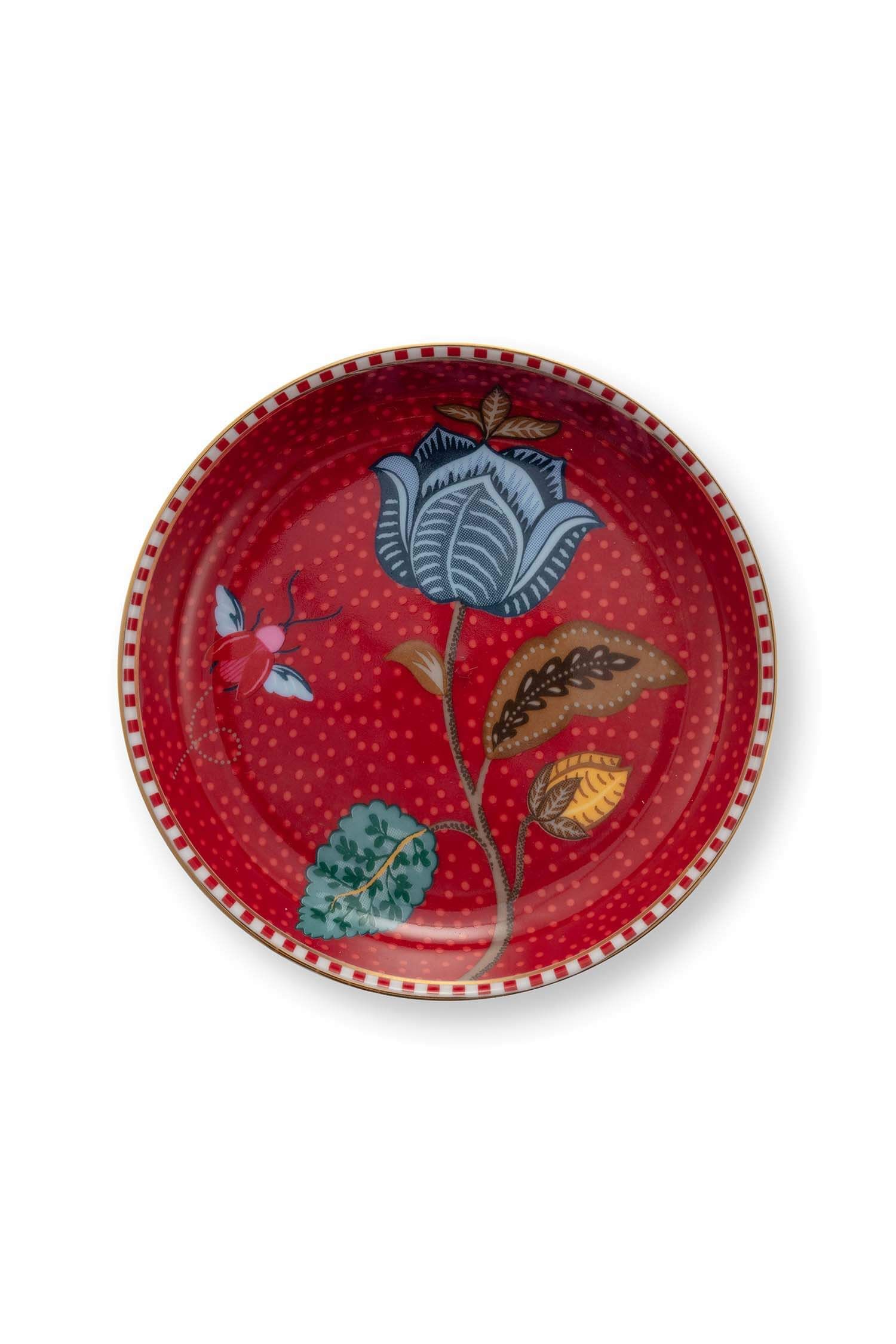 Theetip Blooming Tales Fantasy Donkerrood 9cm