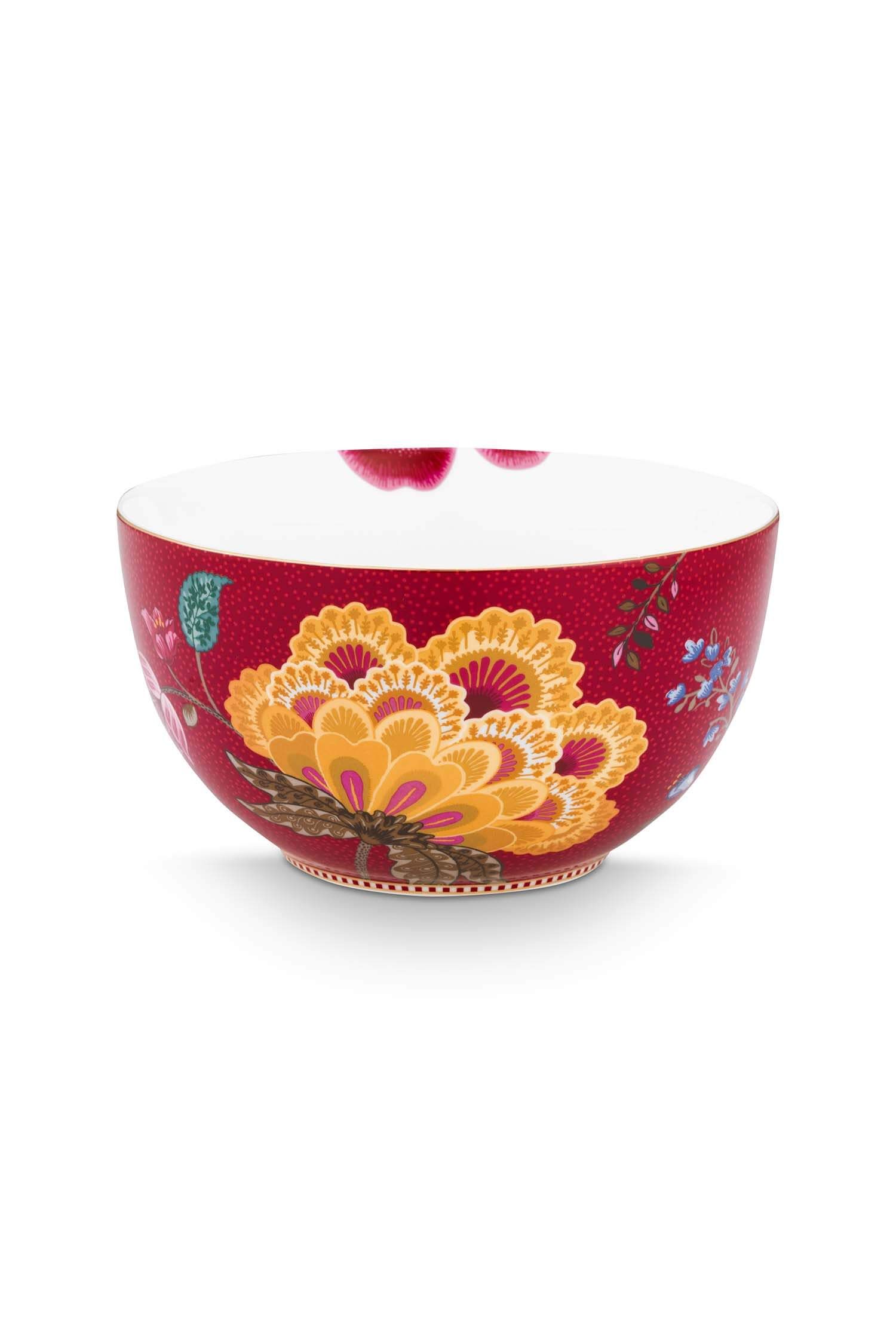 Kom Blooming Tales Fantasy Donkerrood 18cm