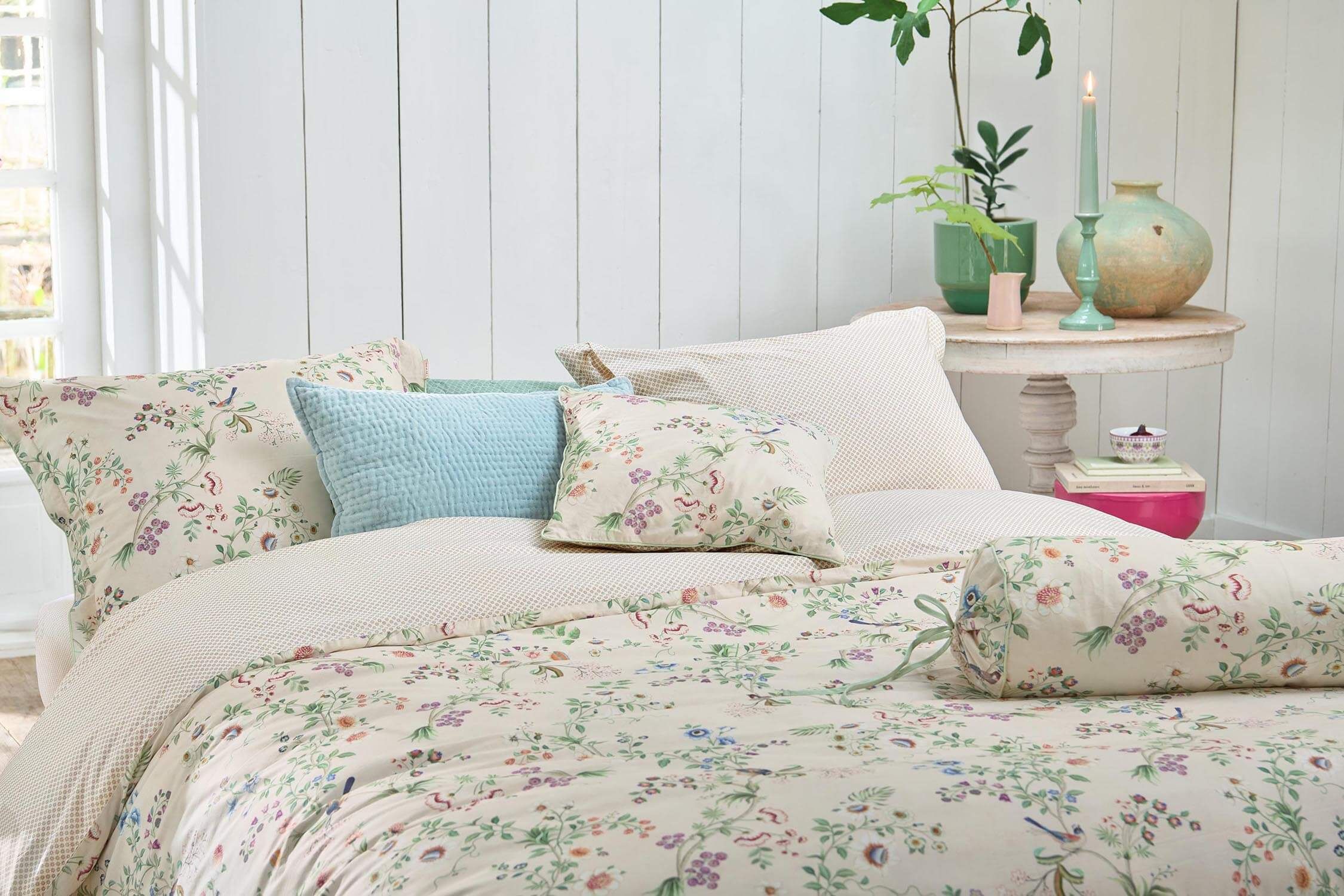 Ensemble Housse de Couette Lotus Lullaby Blanc Cassé