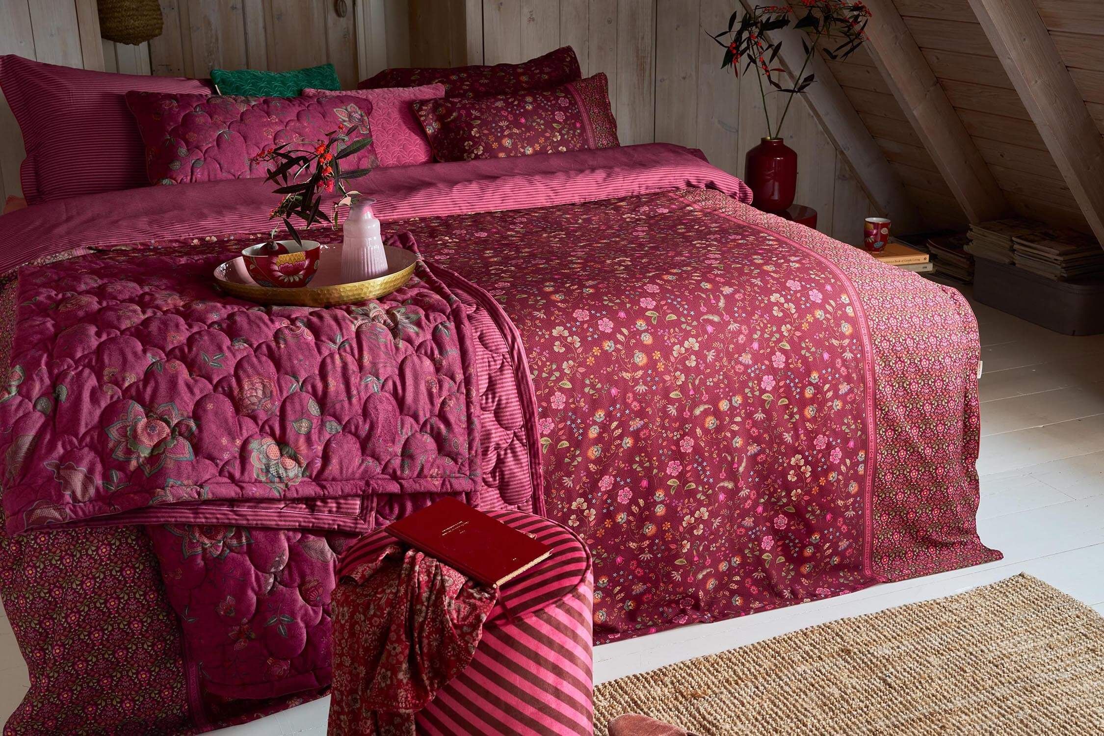 Quilt Velvet Mumbai Morning Dunkelrosa