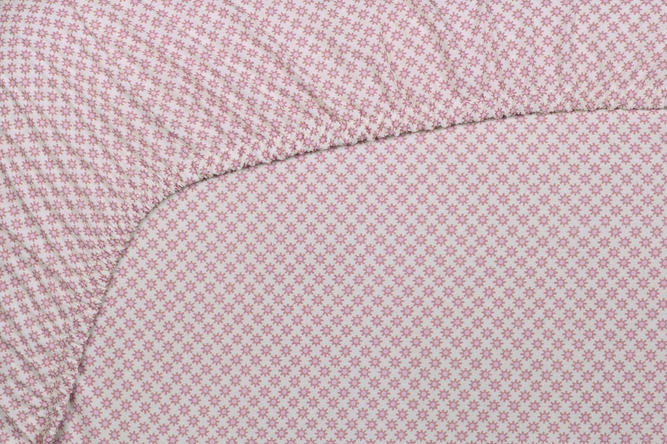 Drap-Housse Twinkle Star Blanc/Rose