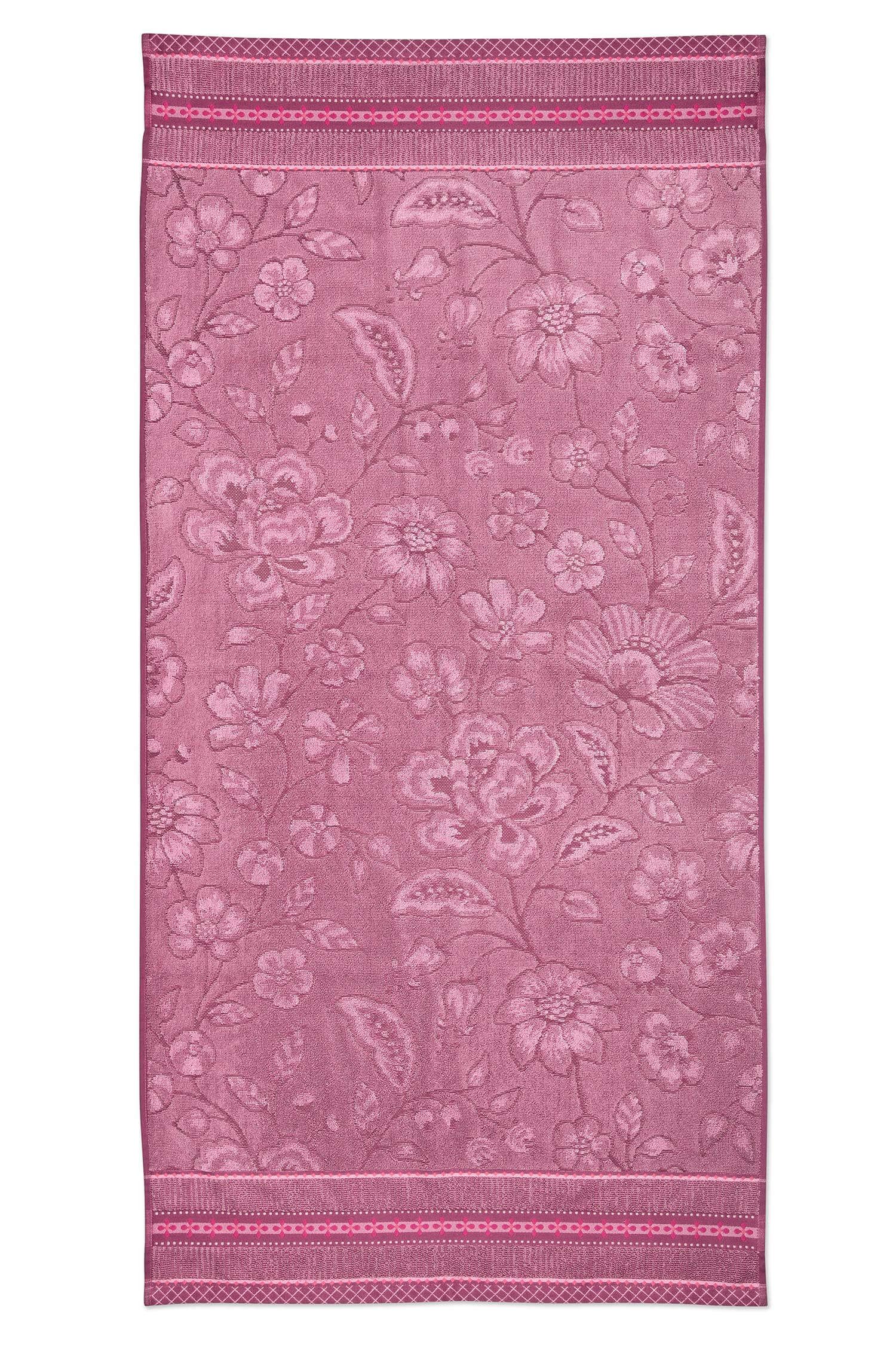 Große Handtuch Jasmin Jacquard Hellrosa 70x140cm