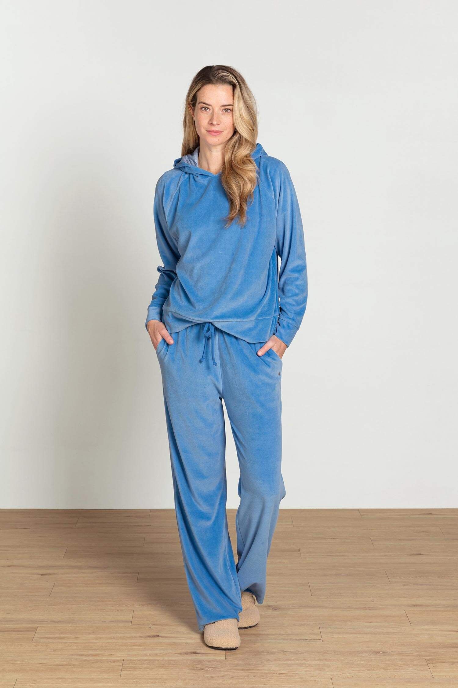 Tamari Sweater Velvet Blauw