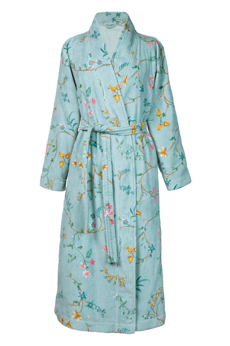 Bathrobe Les Fleurs Blue XL