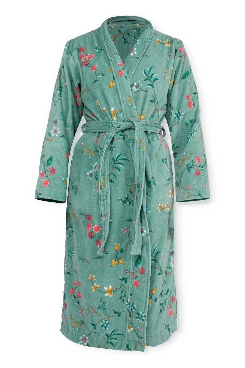 Badjas Les Fleurs Groen M