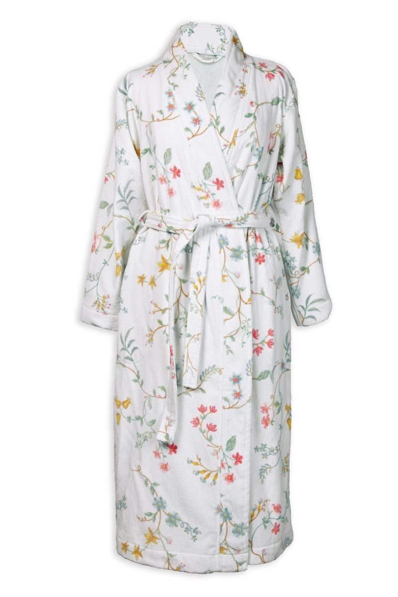 Bathrobe Les Fleurs White XS