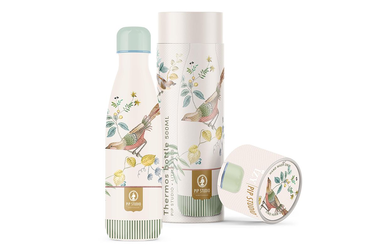 Little Birds Thermos Bottle White 500ml