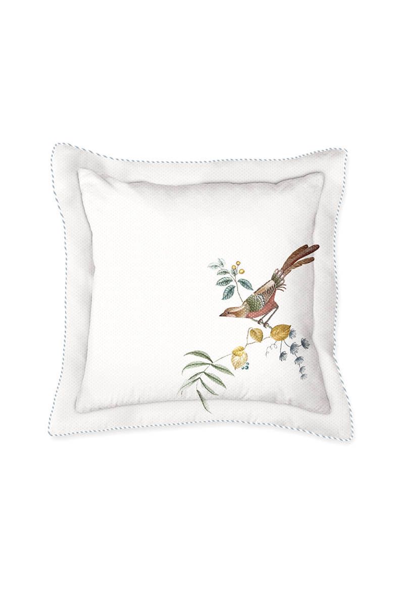 Quadratisches Zierkissen Little Birds Weiss