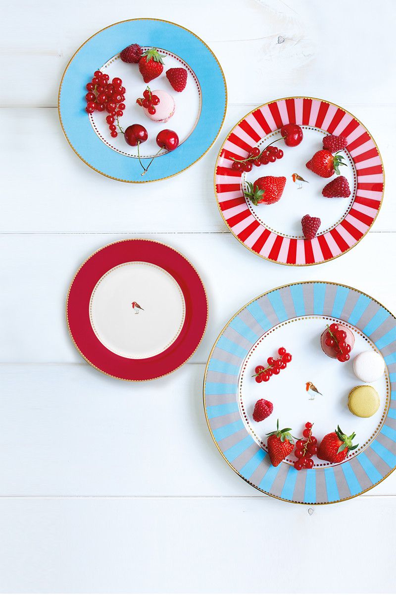 Love Birds Breakfast Plate Blue 21 cm