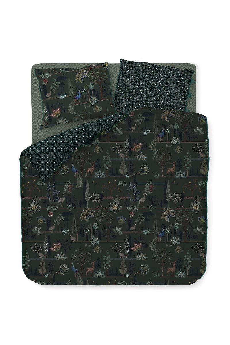 Duvet Cover Alberi Dark Green