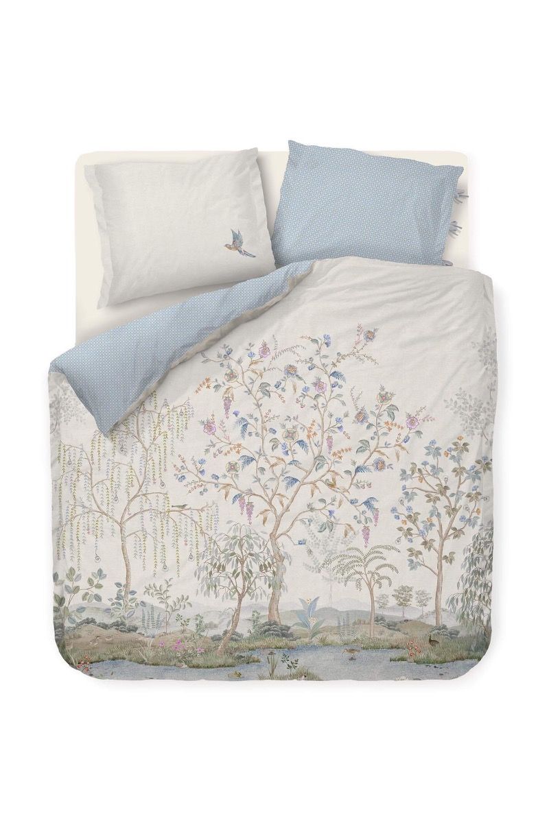 Ensemble housse de couette Marakele Blanc Cassé