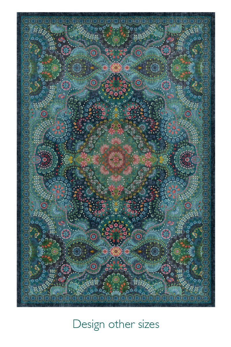 Tapis Moon Delight par Pip Bleu Foncé