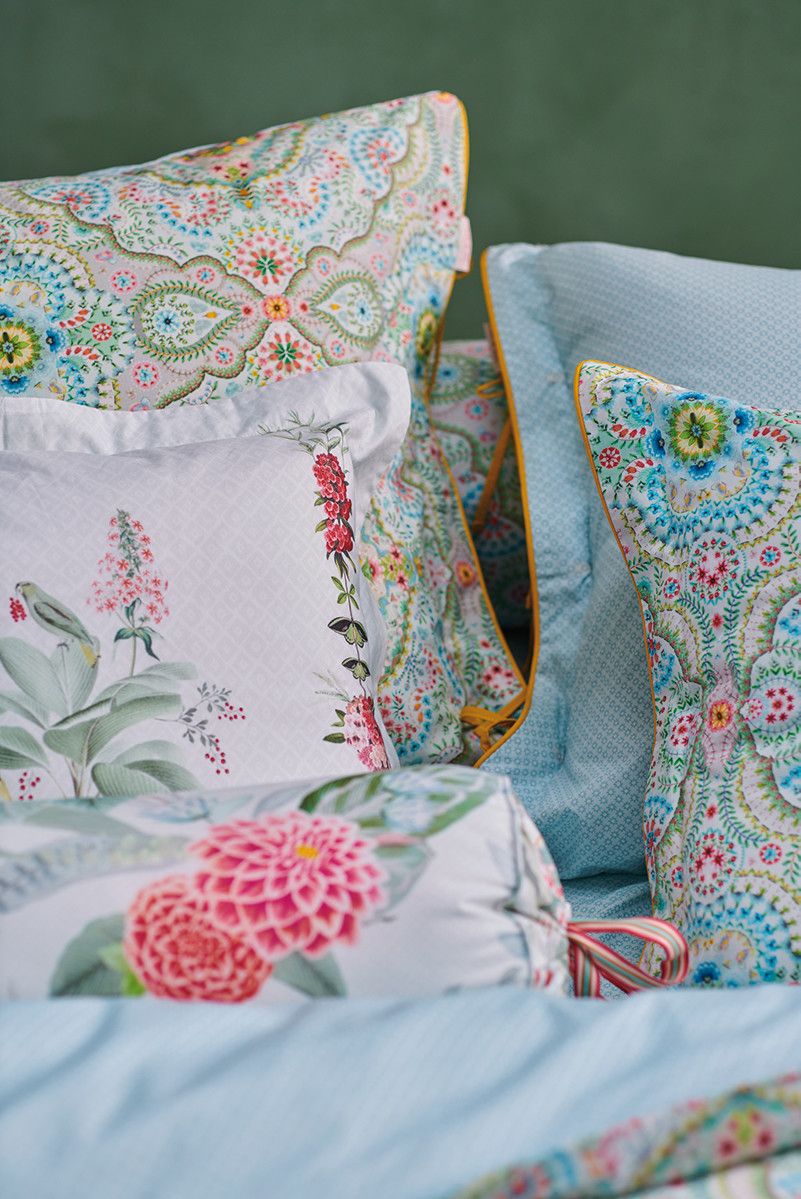 Quadratisches Zierkissen Moon Delight Weiss