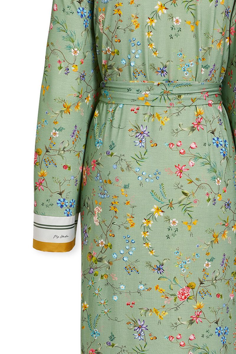 Kimono Petites Fleurs Groen