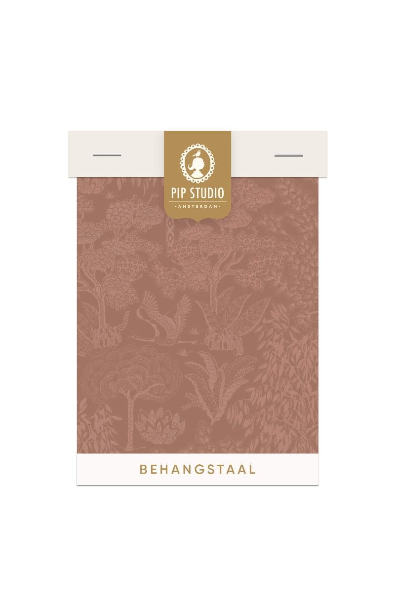 Behangstaal Origami Tree Terra/Rosé Goud