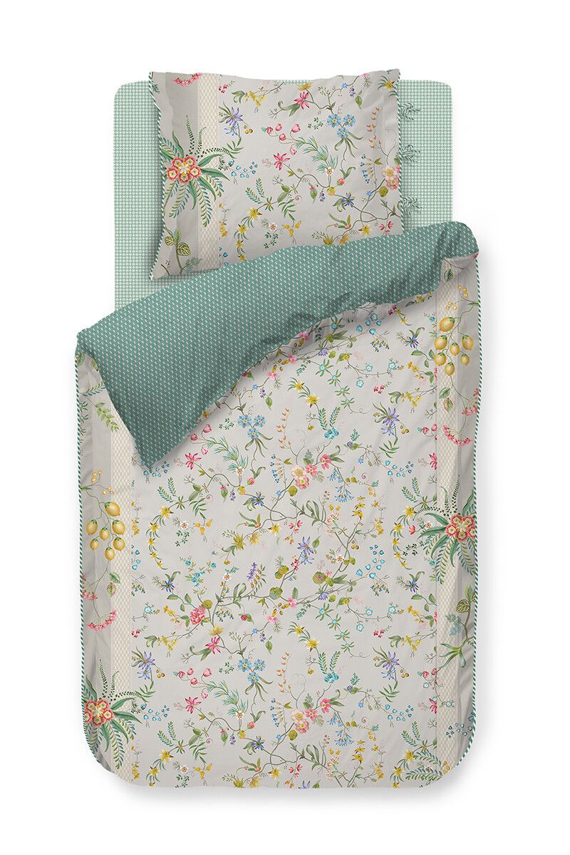 Duvet Cover Petites Fleurs Khaki