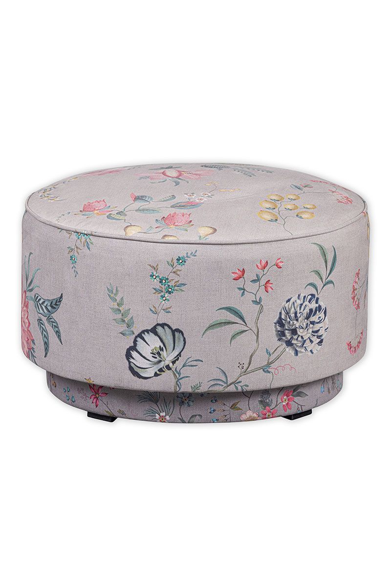 Poef Large Fleur Grandeur Khaki