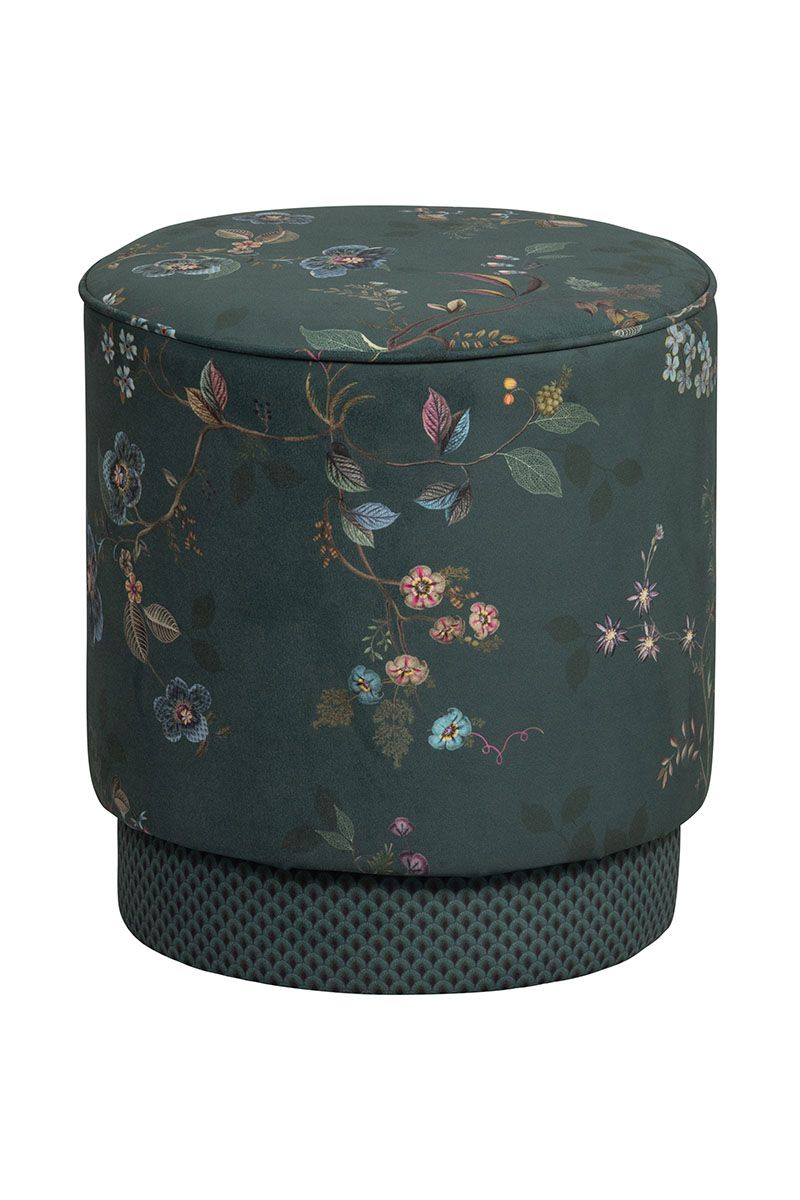 Pouf Moyen Kawai Flower Vert