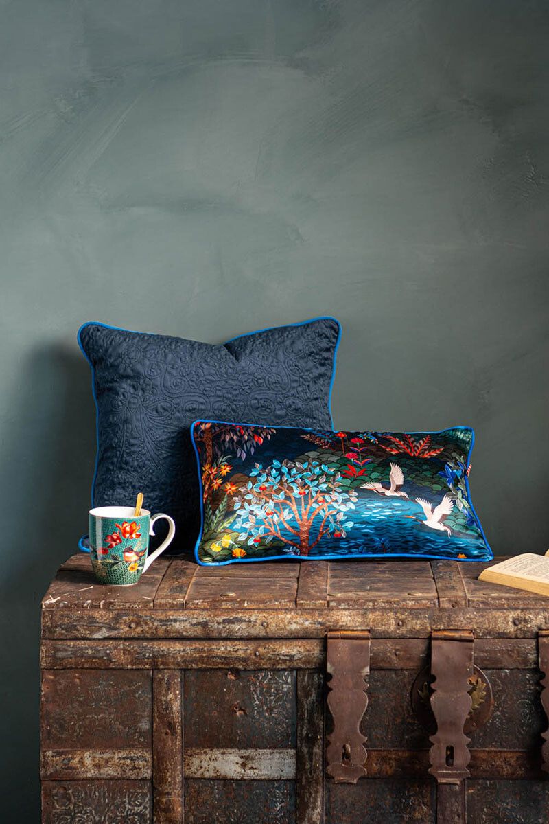 Sierkussen Quilted Donkerblauw