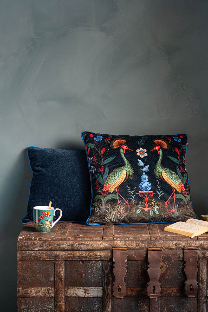 Sierkussen Quilted Donkerblauw